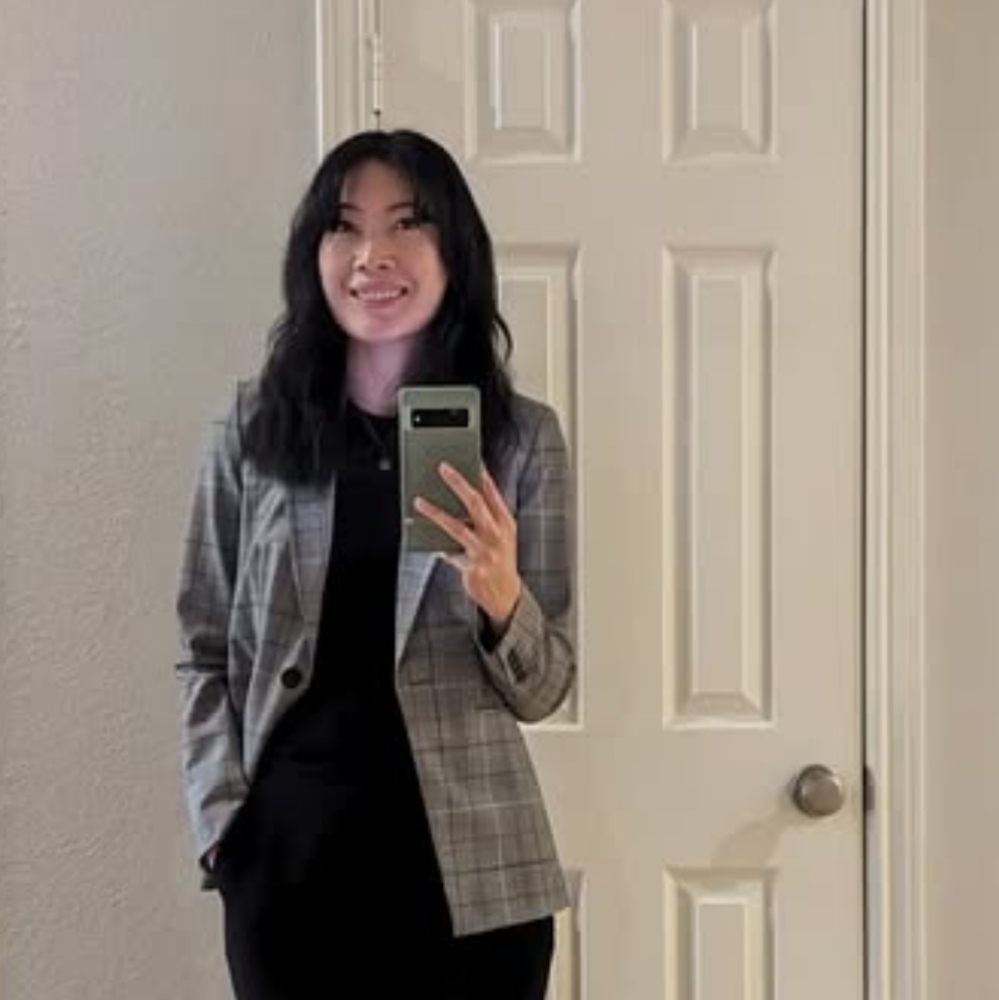 Lewit Wool Plaid One Button Blazer Gray Size 0 Pr… - image 2